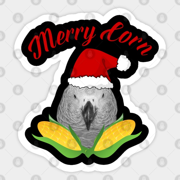 African Grey Parrot Holiday Christmas Santa Sticker by Einstein Parrot